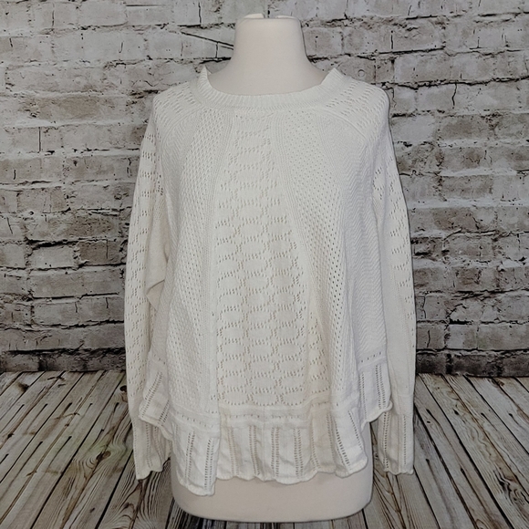 Anthropologie Angel Of The North Nulia Circle Poncho Size XS/S Cream - Picture 2 of 11